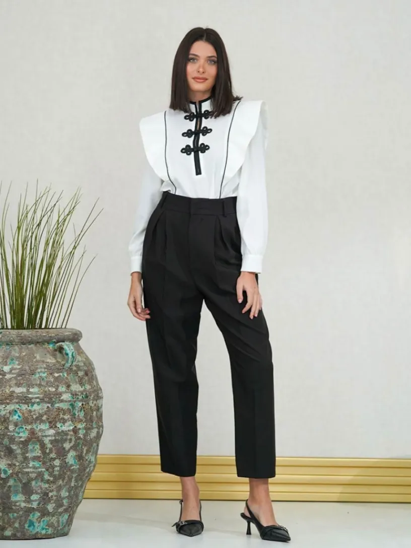 Blusas Y Camisas De Mujer-Mariquita Trasquilá LUSA CONTRASTE CHINES B