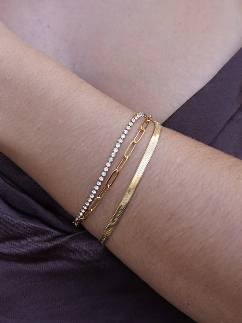 Joyas-Mariquita Trasquilá PULSERA COMBINADA JOYA Dorado